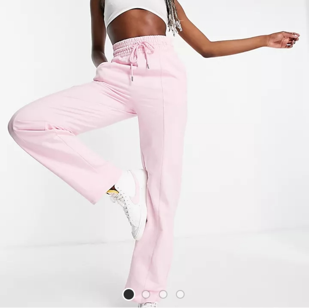 ASOS design pink wide leg sweatpants
